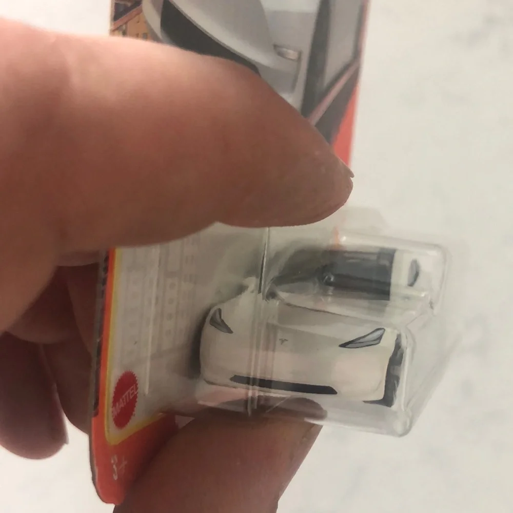 Matchbox White Tesla Model 3 Toy Car